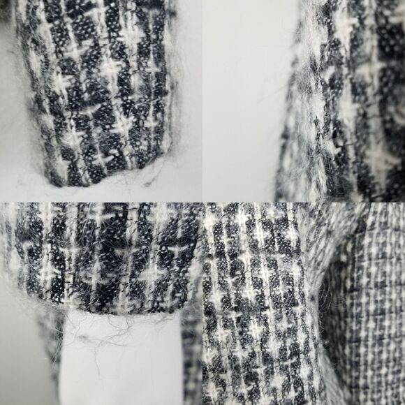 Lord & Taylor 80s/90s VTG Black White Tweed Mohair Wool Blend Skirt Suit Size 6 - Picture 15 of 15